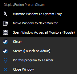 Steam Context Menu